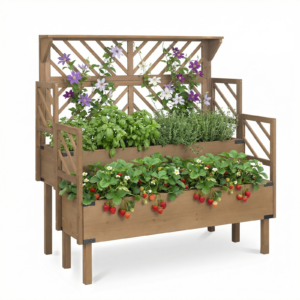 Raised Garden Bed - 2-Tier Vertical with Trellis