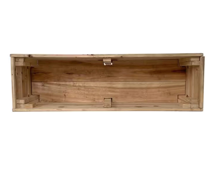 Unfinished Wooden Planter Box With Wheels Heavy-Duty Casters Rolling Raised Garden Bed - 40"x32"x12"